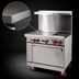 Thumbnail image #4 for American Range 36-Inch Gas Restaurant Range with 24-Inch Left Griddle, 2 Open Burners and Convection Oven