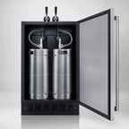 Thumbnail image #5 for Summit Commercial Summit Appliance SBC7BRSFRTP 24-Inch Front-Tap Built-In Dual-Tap Beer Kegerator for Two Sixtel Kegs