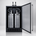 Thumbnail image #5 for Summit Commercial 24-Inch Front Tap Built-In Dual-Tap Beer Kegerator with Stainless Steel Door and Black Cabinet
