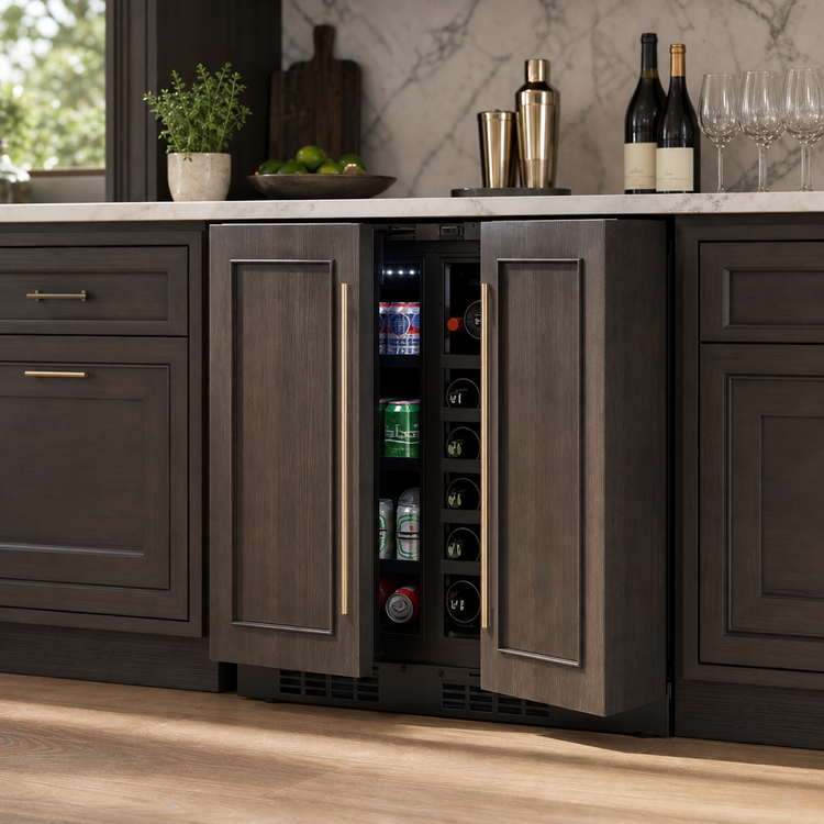 Product image #5 for KoolMore 24-Inch Dual Zone Panel-Ready French Door Under-Counter Wine Cooler