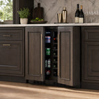 Thumbnail image #5 for Koolmore KM-CWB24-BPR Dual-Zone Panel-Ready French-Door Undercounter Wine Cooler, 20-Bottle Capacity, Black and Stainless Steel
