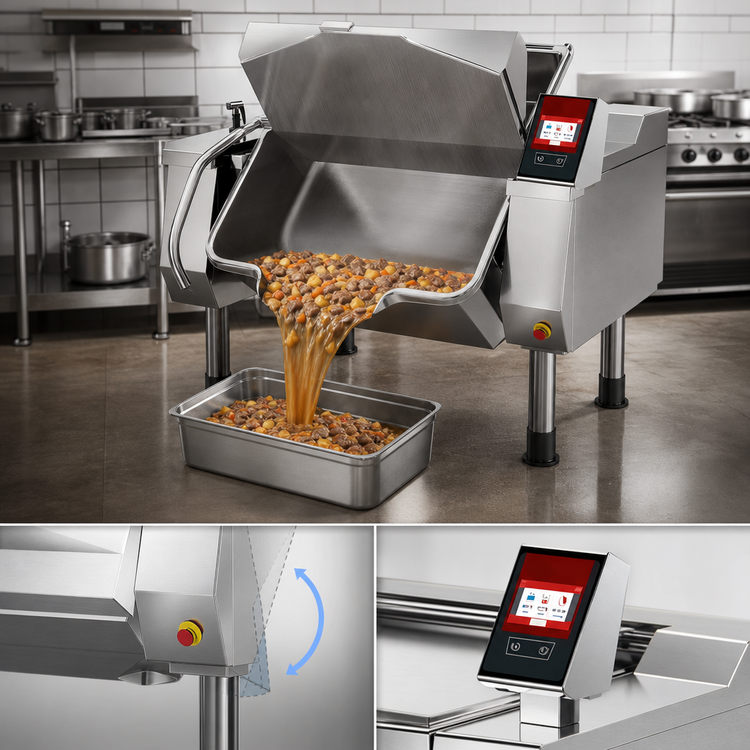 Product image #4 for Betterpan UDBRG029V1 Tilting Skillet Braising Pan, 29 Gallon, Gas