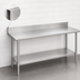Thumbnail image #4 for Duke Deluxe Stainless Steel Underbar Work Table with Rear Riser and Undershelf, 108 x 30 Inches