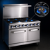 Thumbnail image #4 for Imperial Pro Series 60-Inch Gas Restaurant Range with 5 Open Burners, 5 Step-Up Open Burners, Convection Oven, and Standard Oven