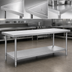 Thumbnail image #4 for Spec-Master Marine Series Stainless Steel Work Table with Adjustable Undershelf, 108 Inch x 30 Inch