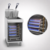 Thumbnail image #3 for Atosa Cook Rite Heavy-Duty 50 lb. LP Gas Floor Model Deep Fryer with 4 Burners