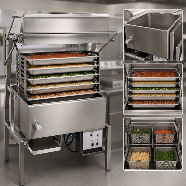 Product image #4 for Skittle SKG5-9 Multi-Function Gas Cooker with Tilt Kettle