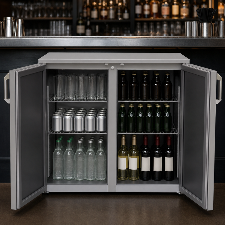 Product image #4 for Glastender C1RB40 40-Inch Two-Section One-Zone Bar Profile Back Bar Cooler, Remote Refrigeration