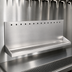 Thumbnail image #4 for Wall-Mount Stainless Steel Drip Tray with Perforated Grill, 14 Holes, 48 x 6-3/8 x 14 Inches