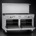 Thumbnail image #4 for Southbend Ultimate 60-Inch Gas Restaurant Range with 8 Open Burners, 2 Standard Ovens, and Backriser Hi-Shelf