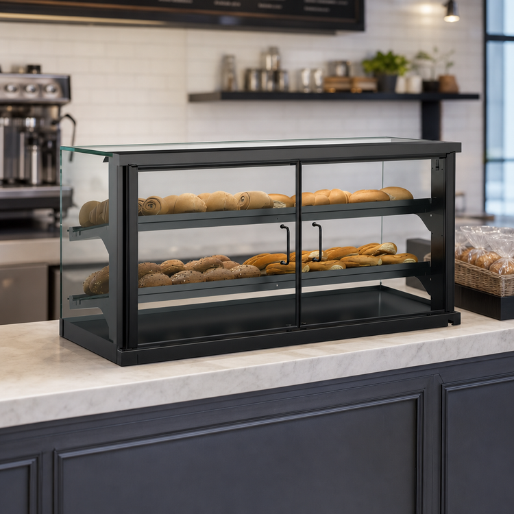 Product image #5 for Structural Concepts Impulse® 34-Inch Wide Countertop Non-Refrigerated Pastry Display Case, Service/Self-Service