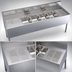 Thumbnail image #4 for Krowne Royal Series Four-Compartment Underbar Sink Unit with Dual Drainboards and Deck-Mount Faucet, 72W x 24D