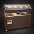 Thumbnail image #4 for Vollrath 2-Series Affordable Portable 4-Well Lighted Buffet Hot Food Station with Enclosed Base, Walnut Woodgrain, 120V
