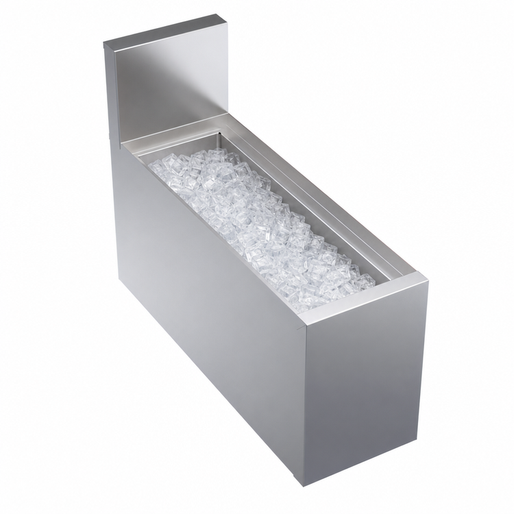 Product image #4 for Krowne Royal Series Insulated Underbar Bottle Storage / Ice Bin, 8-Inch Wide x 24-Inch Deep, 31 lb Capacity