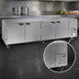 Thumbnail image #5 for Beverage-Air Four-Section Undercounter Reach-In Refrigerator, Side-Mount Self-Contained, 118 Inch Wide, Solid Doors