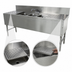 Thumbnail image #4 for Advance Tabco Prestige 3-Compartment Underbar Sink Unit with Dual Drainboards and Deck-Mount Faucet, 60 Inch