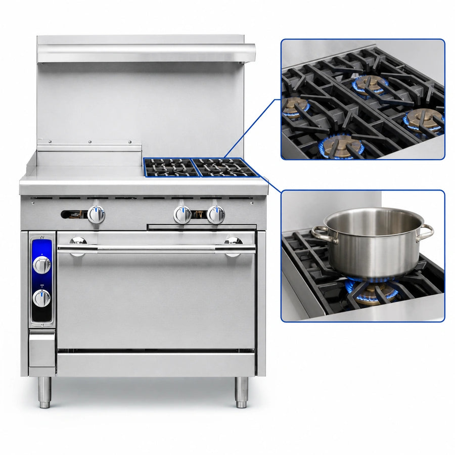 Two Open Burners