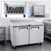 Thumbnail image #4 for Atosa Two-Section Reach-In Worktop Refrigerator with Backsplash and Solid Doors, 17.2 Cu. Ft.