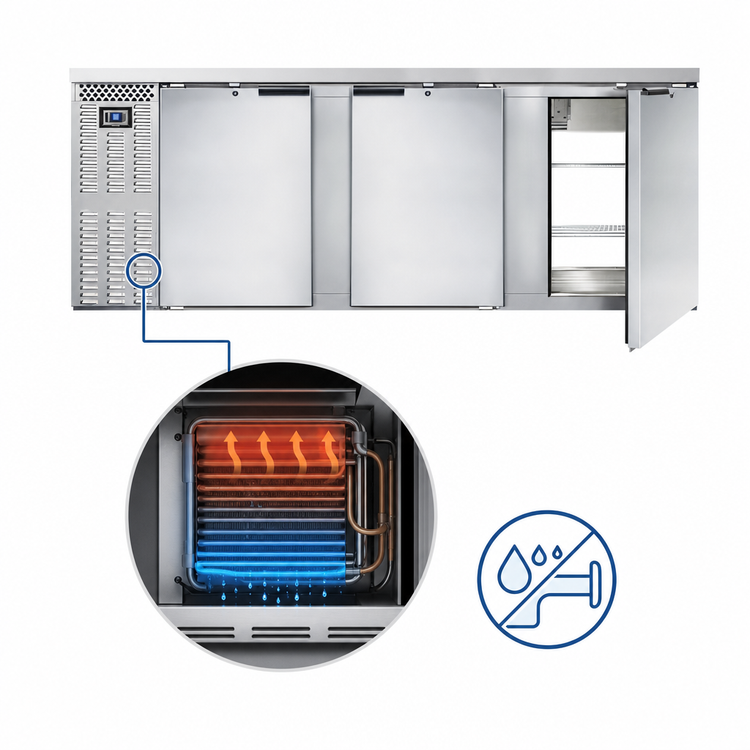 Product image #4 for Continental Refrigerator BB90SNSSPT 90-Inch Shallow Depth Pass-Thru Refrigerated Back Bar Cooler