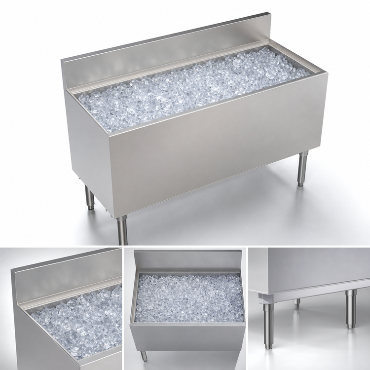 Product image #4 for Krowne Royal Series 48-Inch Underbar Ice Bin/Cocktail Unit with 10-Circuit Cold Plate