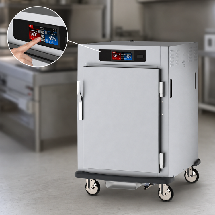 Product image #4 for Metro C5 9 Series Half-Height Pass-Thru Controlled Humidity Heated Holding & Proofing Cabinet, 8-Pan Capacity, Solid & Glass Doors, Lip-Load Slides