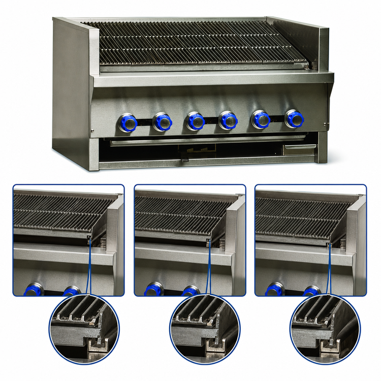 Product image #4 for Steakhouse IAB-36 36-Inch Gas Countertop Charbroiler with 6 Radiant Burners