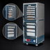 Thumbnail image #4 for Metro C5 3 Series Mobile Full-Height Lower-Wattage Heated Holding Cabinet with Dutch Clear Doors and Gray Insulation Armour