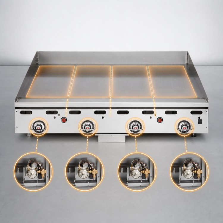 Product image #4 for Vulcan MSA Series Heavy Duty Gas Countertop Griddle, 72-Inch x 30-Inch Cooking Surface