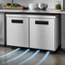 Thumbnail image #4 for Hoshizaki Steelheart UF48B 48-Inch Two-Section Undercounter Freezer, 13.66 Cu. Ft.