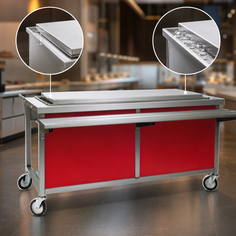Product image #4 for Director's Choice DCS4-FTU 64" Mobile Self-Contained Frost Top Unit