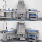 Thumbnail image #4 for Jackson WWS Conserver® CONSERVER XL-E Door-Type Dishwasher, Low-Temperature Chemical, Universal Straight-Thru/Corner, 39 Racks/Hour, Stainless Steel
