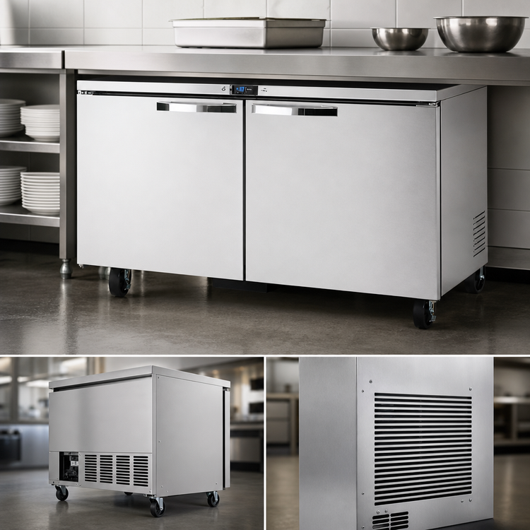Product image #4 for True SPEC Series 60-Inch 2-Section Undercounter Freezer, -10°F, Stainless Steel