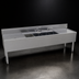 Thumbnail image #4 for Glastender Four-Compartment Underbar Sink Unit with Left and Right Drainboards, 96 Inch W x 24 Inch D