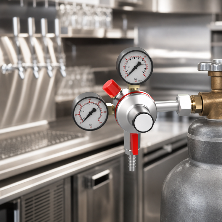 Product image #4 for Micro Matic Premium Plus Double Gauge CO2 Primary Regulator, 0-15 PSI