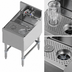 Thumbnail image #4 for Eagle Spec-Bar Dump Sink with Glass Rinser, 18-Inch Wide, 10 x 14 x 7-Inch Sink, Deck-Mount Faucet