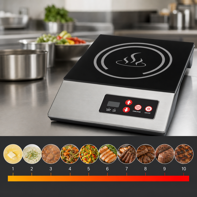 Product image #4 for Winco Economy Countertop Induction Cooker, Single Burner, 120V, 1.8 kW