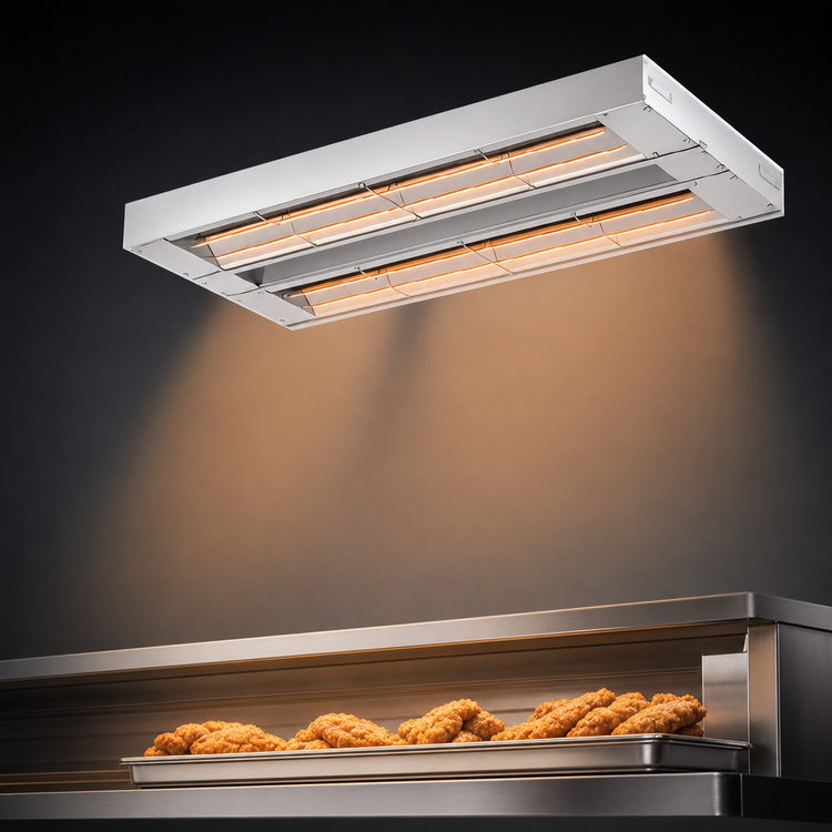 Product image #4 for Hatco Glo-Ray 72-Inch Double Infrared Strip Heater, 3.45 kW, Aluminum, Unlighted