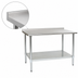 Thumbnail image #4 for Eagle Group BlendPort Deluxe Series Stainless Steel Work Table with Rear Upturn and Adjustable Undershelf, 84 x 24-Inch