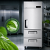 Thumbnail image #4 for Atosa 21.4 Cu. Ft. One-Section Top-Mount Reach-In Freezer with Locking Half Door and 2 Drawers