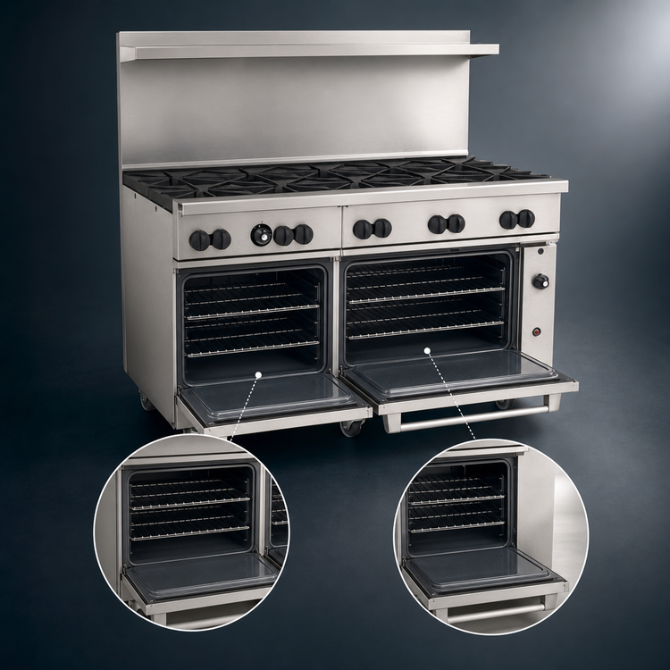 Product image #4 for Wolf Challenger XL 60-Inch Gas Restaurant Range with 10 Open Burners and 2 Standard Ovens