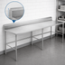 Thumbnail image #4 for Sapphire 108-Inch x 24-Inch Stainless Steel Worktable with 5-Inch Backsplash and Open Base