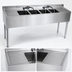 Thumbnail image #4 for BK Resources 4-Compartment Stainless Steel Underbar Sink with Left and Right Drainboards, 84 Inch Wide