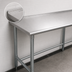 Thumbnail image #4 for Advance Tabco 84-Inch x 24-Inch 16-Gauge 430 Stainless Steel Work Table with 1-1/2-Inch Rear Up-Turn and Galvanized Open Base
