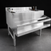 Thumbnail image #4 for Omcan USA CS-ICB-24 Bar Ice Bin with 12-Inch Deep Stainless Steel Bowl, Backsplash, and Bottle Holders