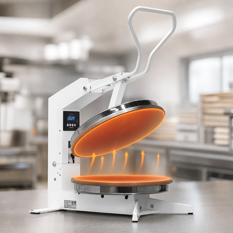 Product image #4 for Flex X2 Countertop Manual Heated Dough Press, Programmable Digital Timer, Up to 18 Inch Diameter