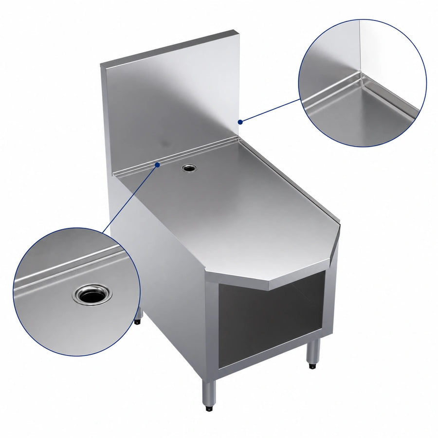 Rear Drain With Perimeter Lip