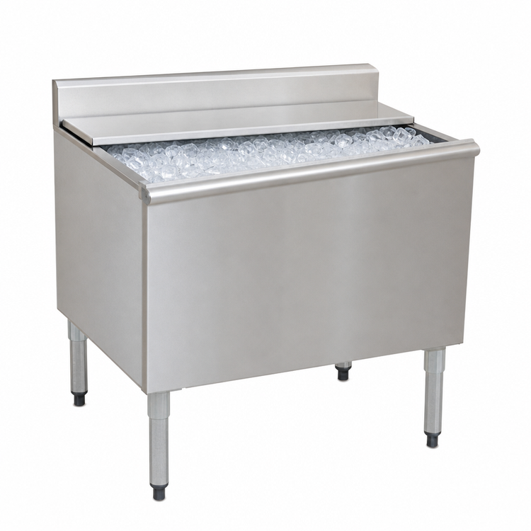 Product image #4 for Eagle Group 1800 Series Underbar Ice Chest with Sealed-In 7-Circuit Cold Plate, 30 Inch W x 20 Inch D, 16 Inch Deep Bin