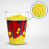 Thumbnail image #4 for Benchmark 170 oz Popcorn Tub, 7.5-Inch Top Diameter x 10-Inch High, 150/Case