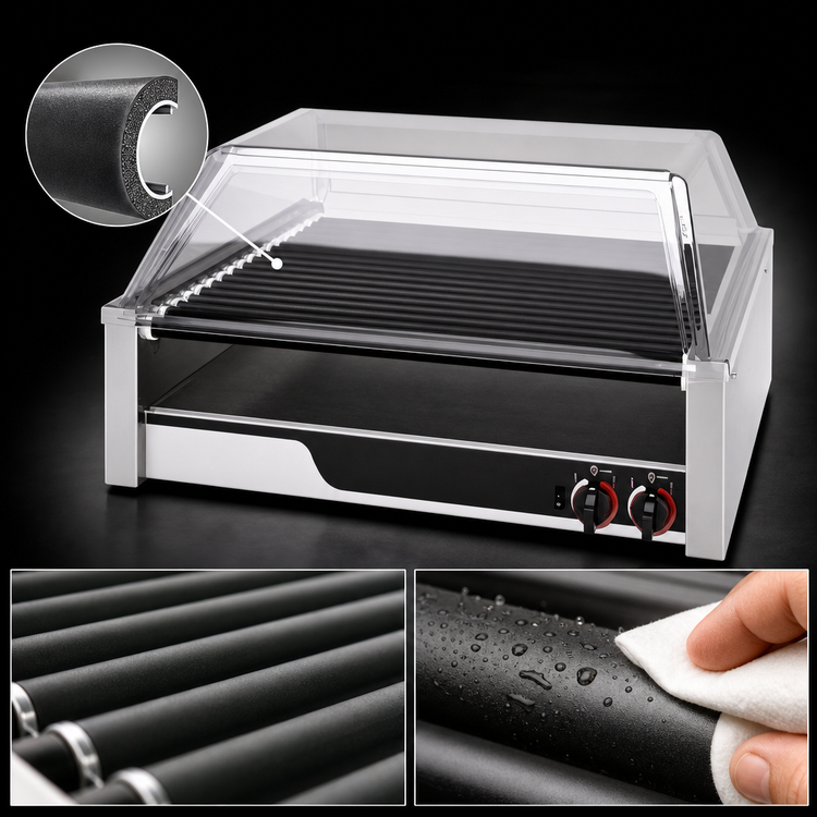 Product image #4 for APW Wyott X*PERT HotRod HRS-50 Full-Menu 11-Roller Hot Dog Roller Grill