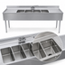 Thumbnail image #4 for Eagle 2200 Series Four-Compartment Underbar Sink Unit with Left and Right Drainboards, 96-Inch, 304 Stainless Steel